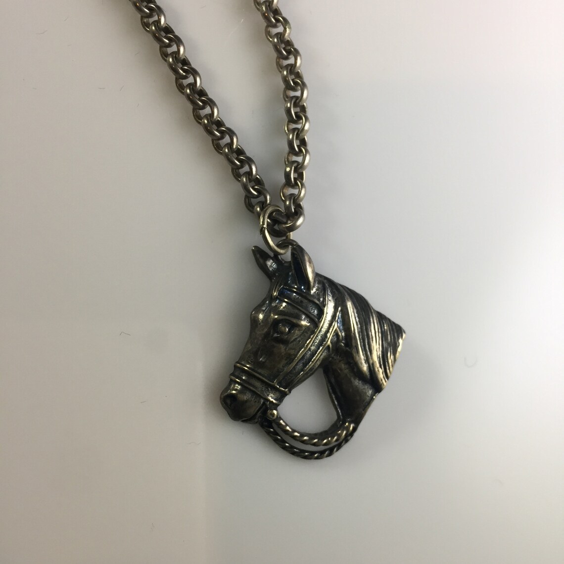 Sterling Equine Horse Head Pendant Necklace Etsy Sweden