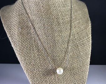 Large Single Elegant Pearl Necklace