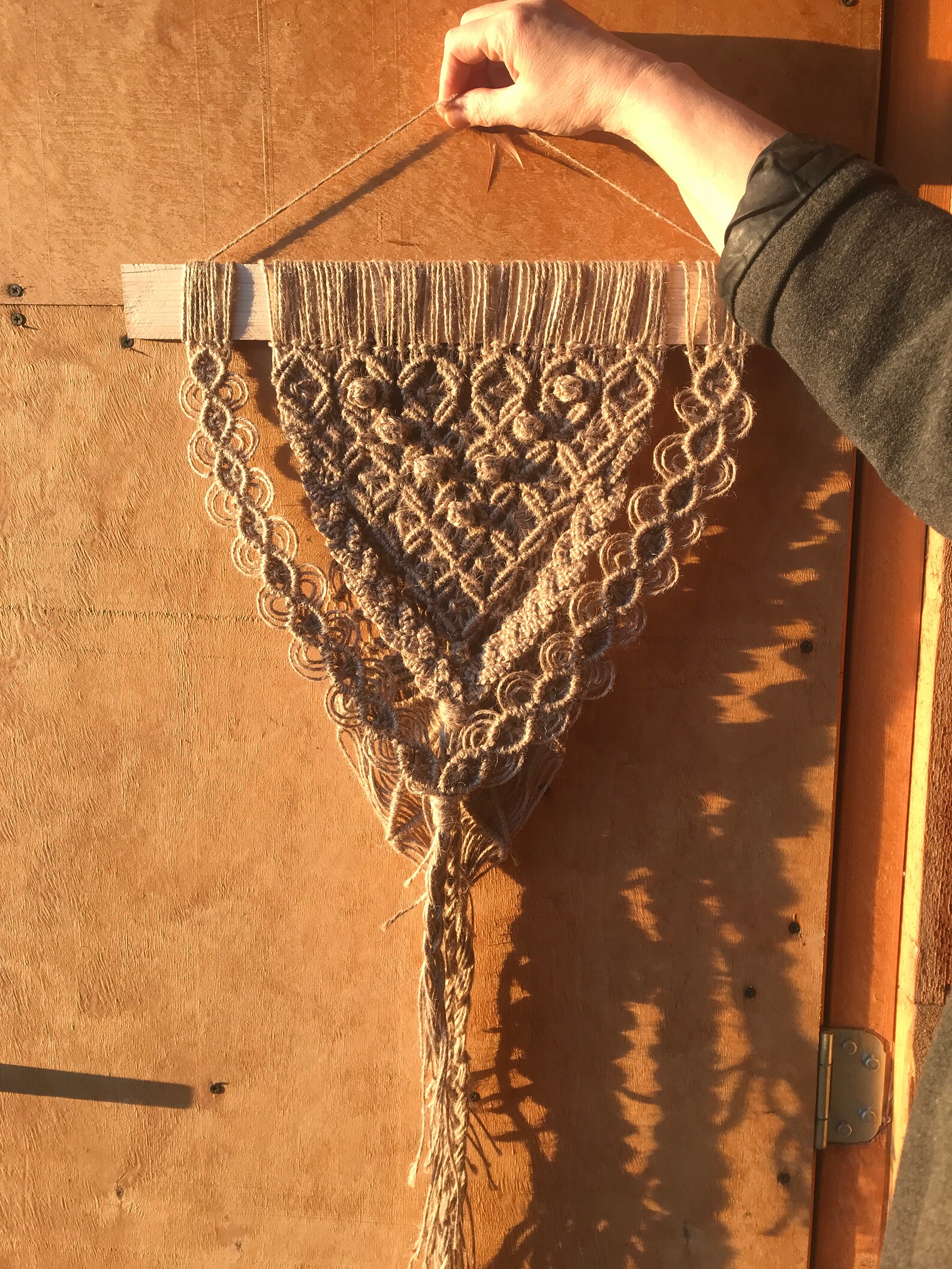 Macrame Wall hanging from Jute Ropes Minimalist Jute Wall Art Etsy