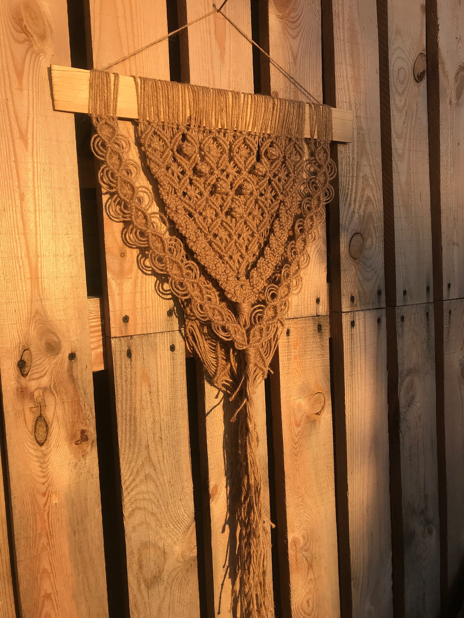 Macrame Wall hanging from Jute Ropes Minimalist Jute Wall Art Etsy