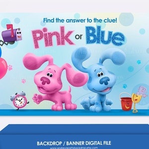 Blues Clues Baby Shower Blues Clues Gender Reveal Backdrop Blues