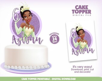 Printable Baby Princess Tiana Cake Topper - Etsy