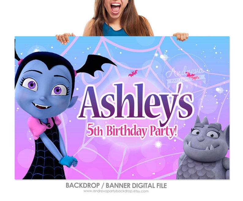 Vampirina Birthday Banner Printable Vampirina Party - Etsy