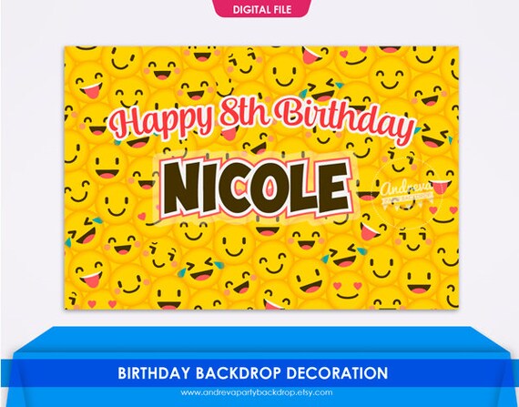 Emoji Partie Toile De Fond Emoji Anniversaire Emoji Party Etsy Emoji Partie Toile De Fond Emoji Anniversaire Emoji Party Etsy