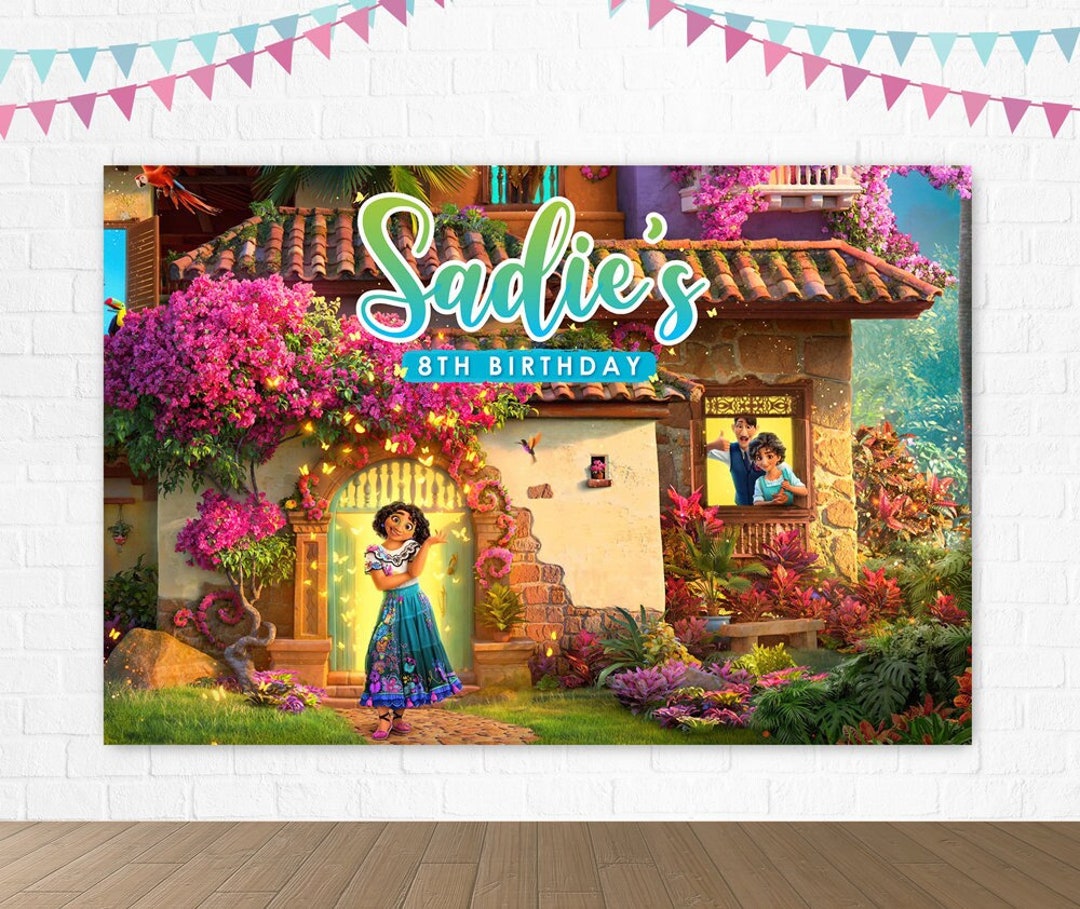 Encanto Birthday Backdrop, Encanto Decoration, Encanto Party Supplies, Party Decoration, Encanto