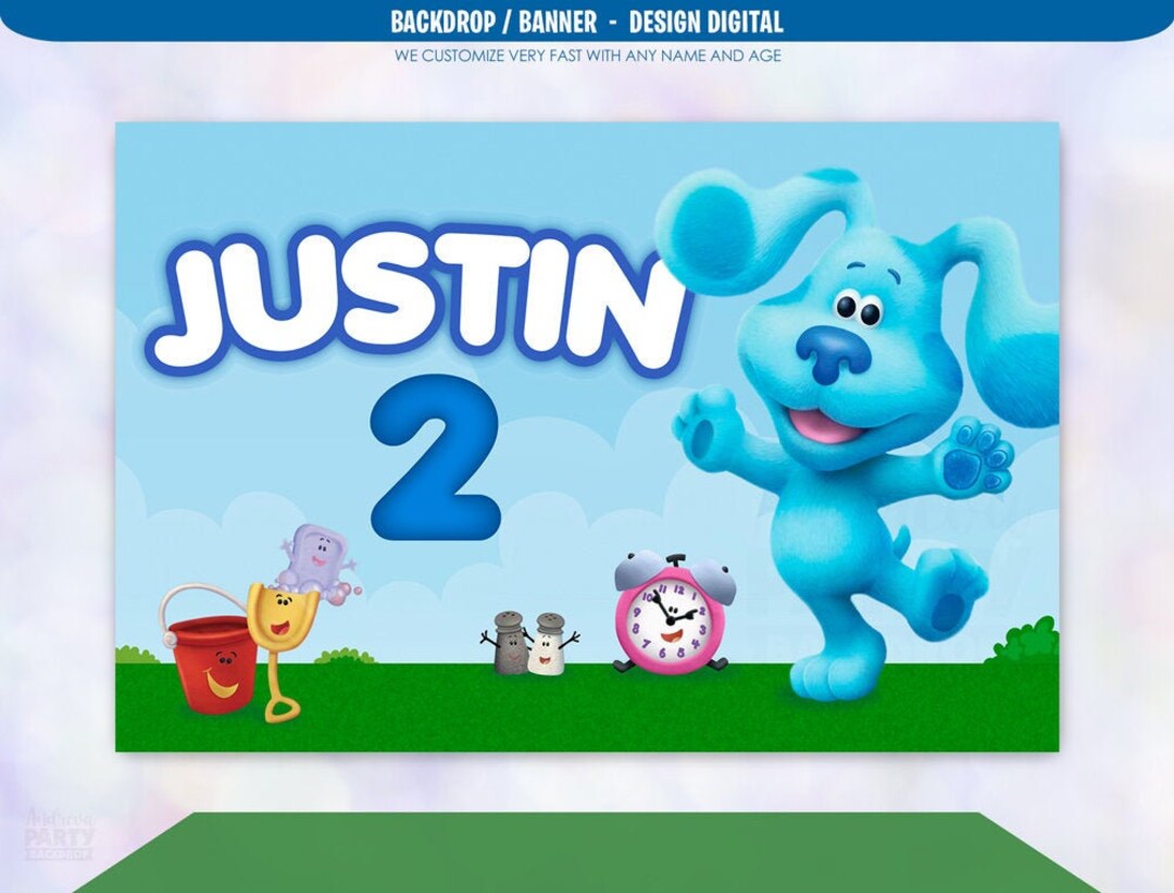 Blues Clues Banner, Birthday Backdrop, Blues Clues Party Supplies ...