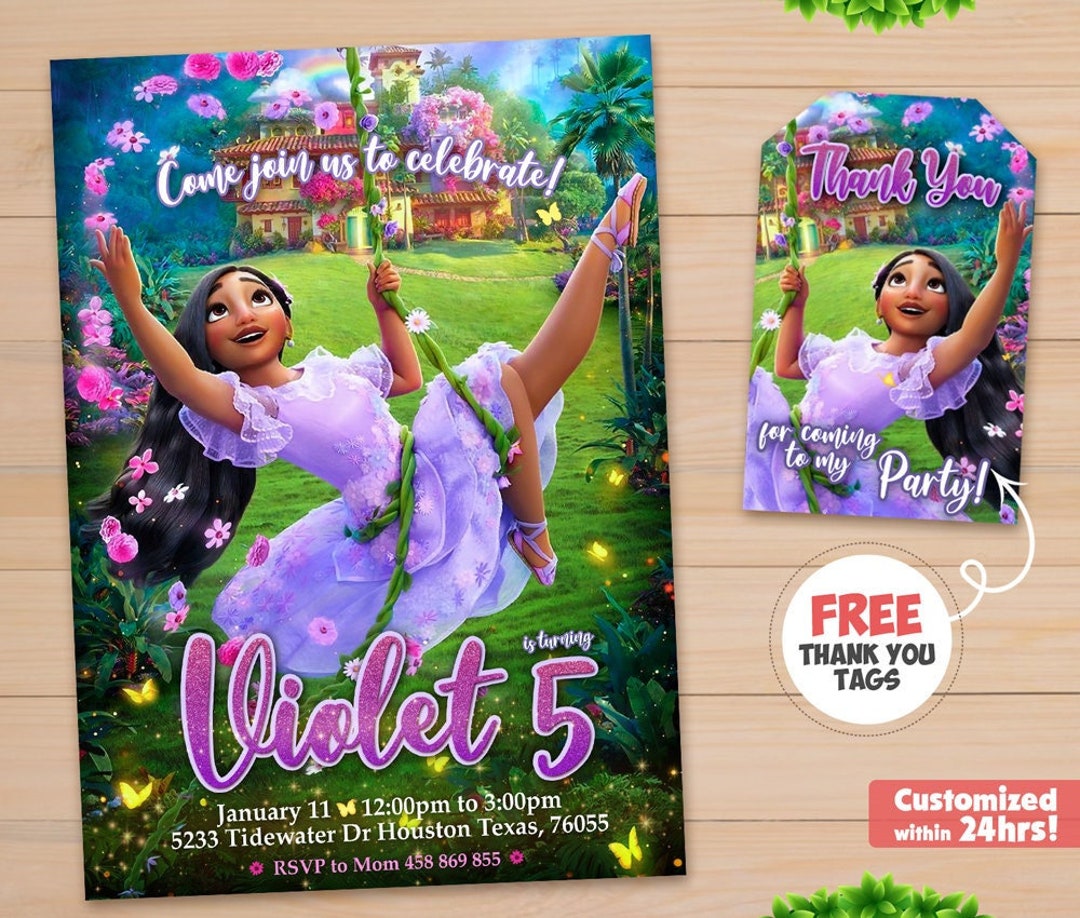Encanto Isabela Invitation Encanto Birthday Invitation Etsy
