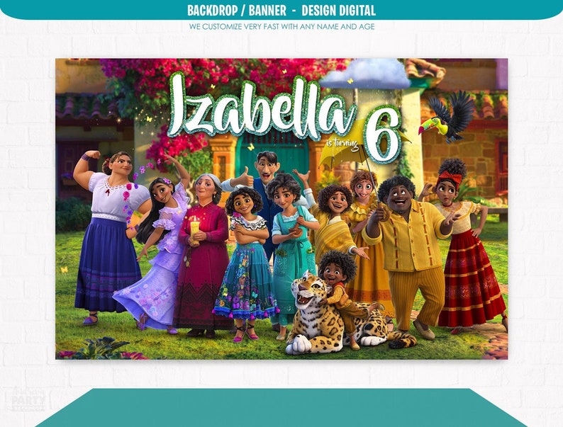 Encanto Backdrop Encanto Banner Encanto Party Supplies Etsy Australia