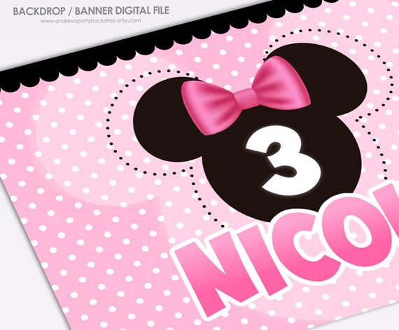 Las mejores ofertas en Telón de fondo de Minnie Mouse Decoración