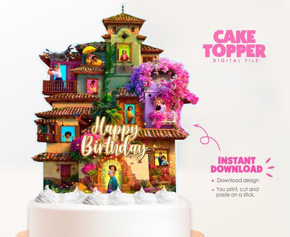 Encanto casita cake topper joyeux anniversaire, Encanto fête danniversaire,  Encanto joyeux anniversaire cake topper, Encanto Décoration, Cake Decor -   France