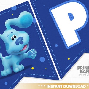 Printable Blues Clues Birthday Banner, Banner Happy Birthday, Birthday ...