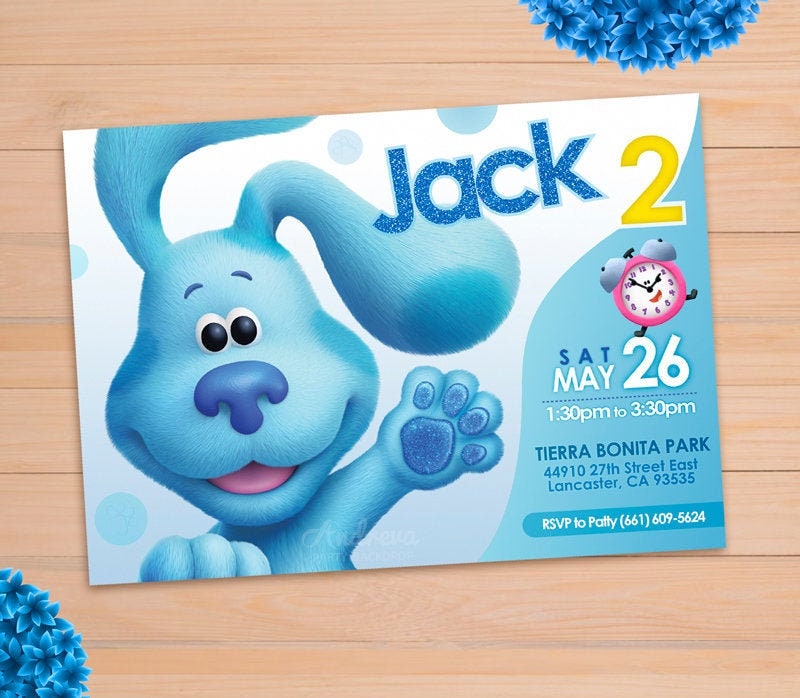 blues-clues-invitation-blues-clues-birthday-invitation-boy-etsy