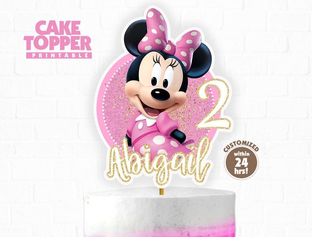 persona que practica jogging Residente Producto Minnie mouse cake topper Pink Minnie mouse birthday cake - Etsy España