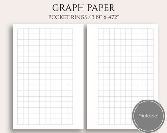 graph paper printable planner inserts printable 1 4 inch grid etsy