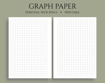 graph paper printable planner inserts printable 1 4 inch grid etsy