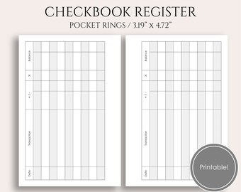 checkbook register etsy