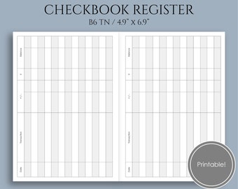 check register printable planner inserts budgeting and etsy