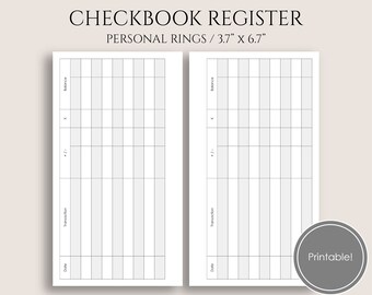 checkbook register etsy