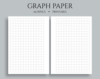 graph paper printable planner inserts printable 1 4 inch grid etsy