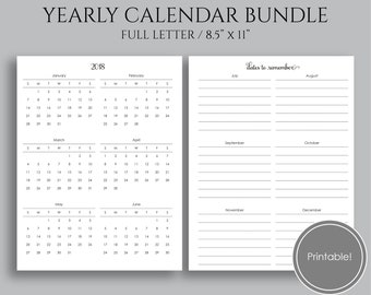 year at a glance etsy