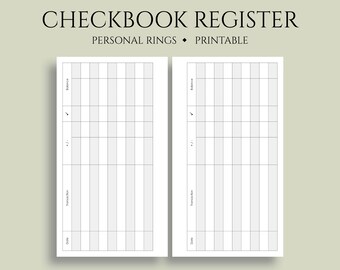 checkbook register etsy