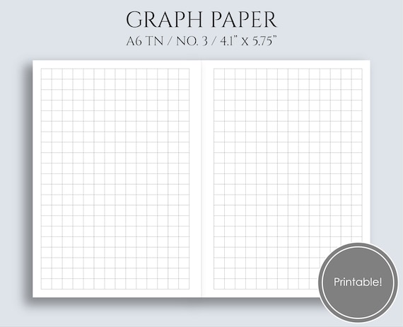 graph paper printable planner inserts printable grid filler etsy graph paper planner