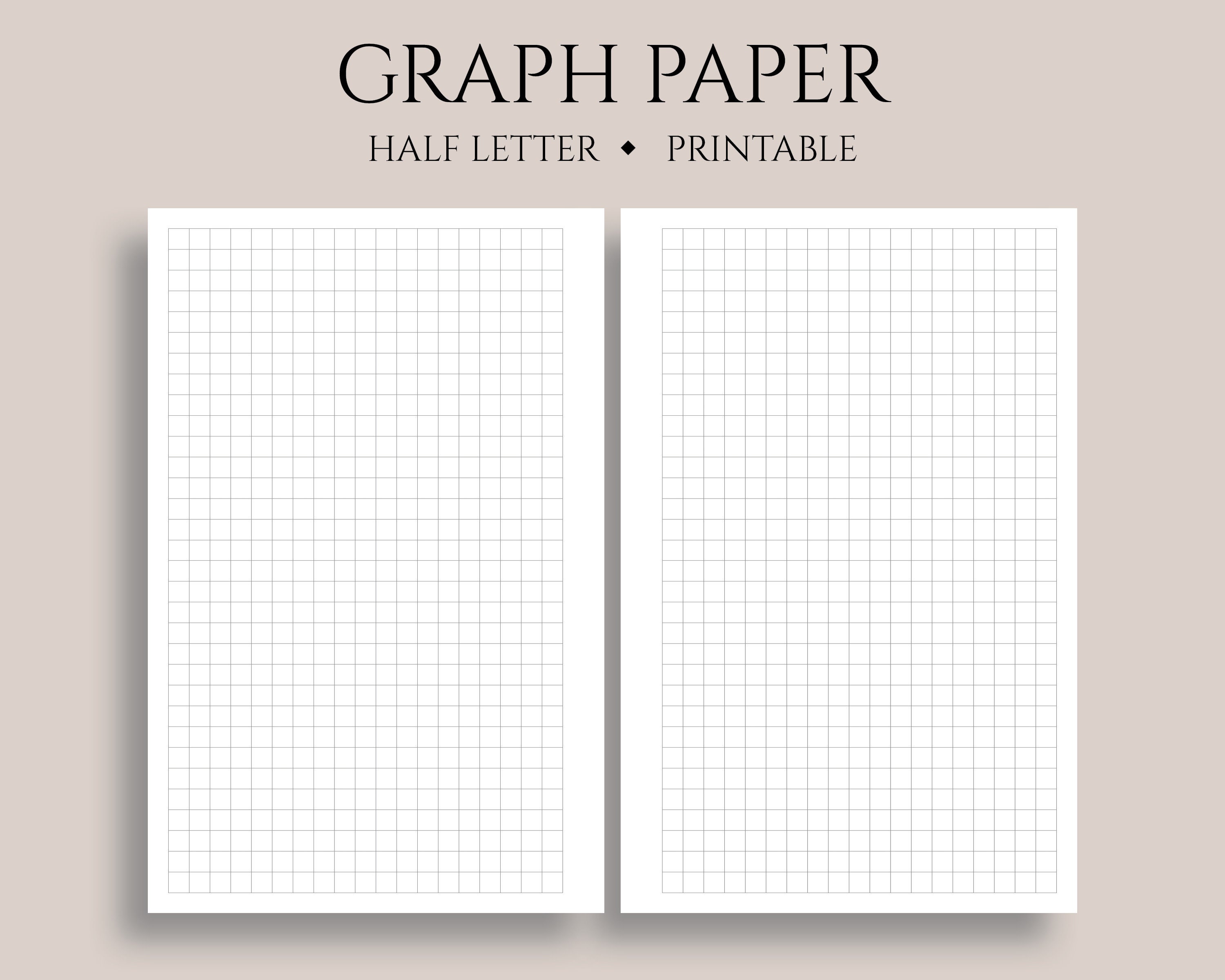 graph paper printable planner inserts bullet journal pages etsy