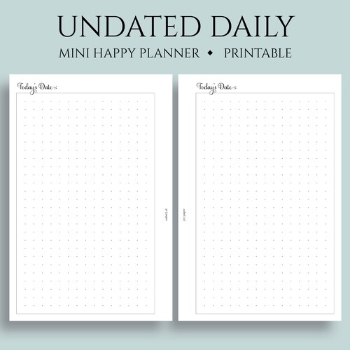 Mini Happy Planner Printable Undated Weekly Planner on 4 Pages - Etsy