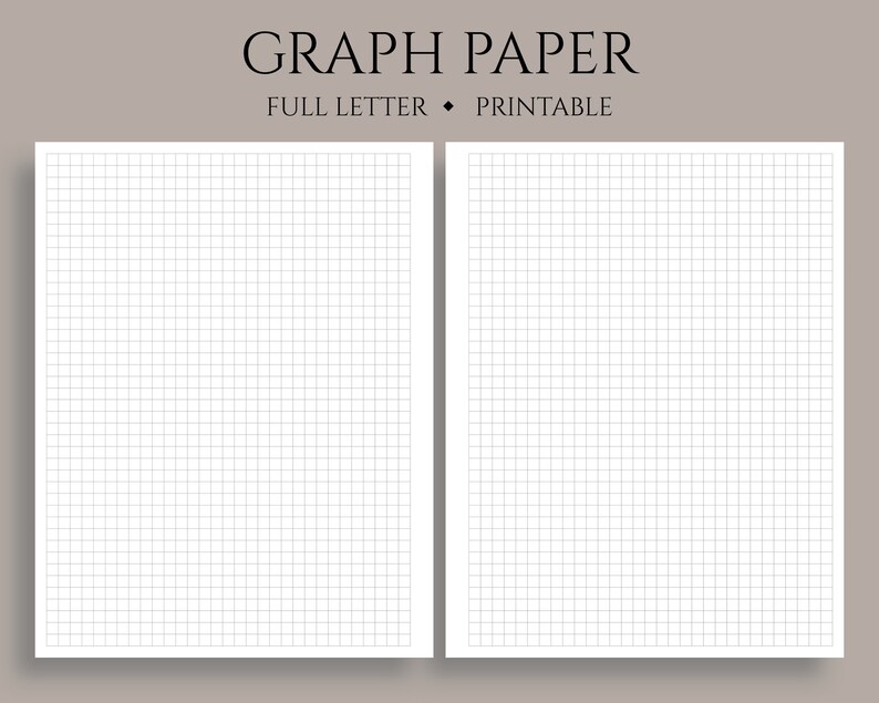 graph paper printable planner inserts bullet journal pages etsy