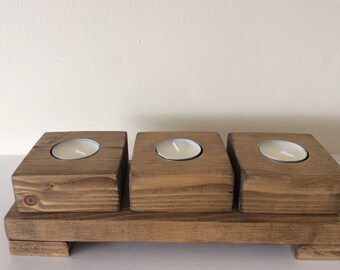 Wooden candle holder