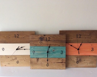 Clock made from reclaimed wood