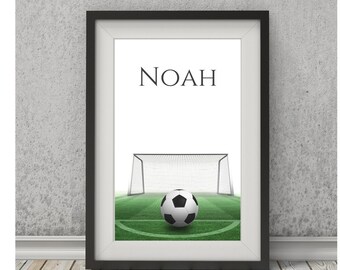 Football Print, Personalised Football Print, Footballer Print, Boys Football Print, Girls Football Print, Football Bedroom Wall Art