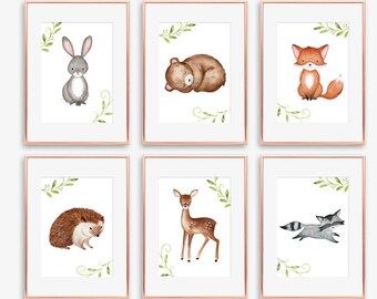 nursery woodland animal prints