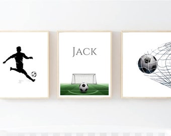 Wall Decal Football ball Player Personalized Custom Name Soccer Sport M1720