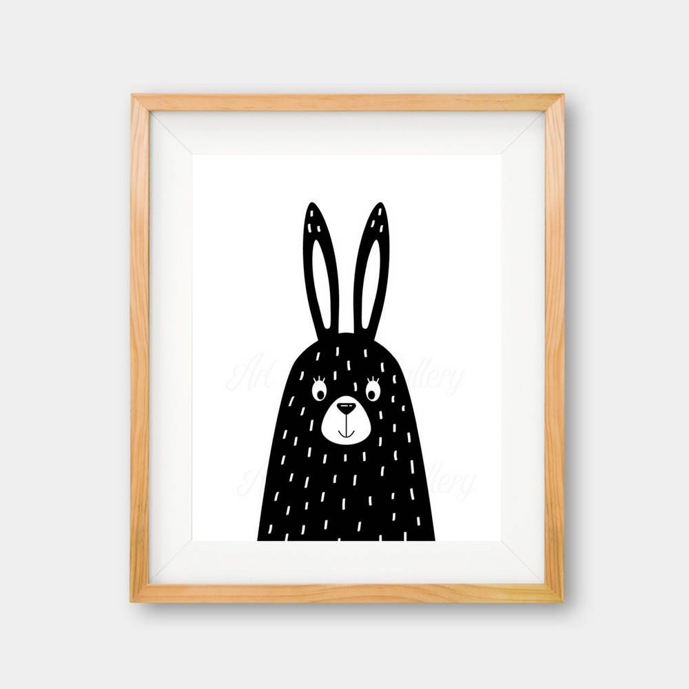 Black and White Nursery Prints Set of 4 Nursery Prints | Etsy