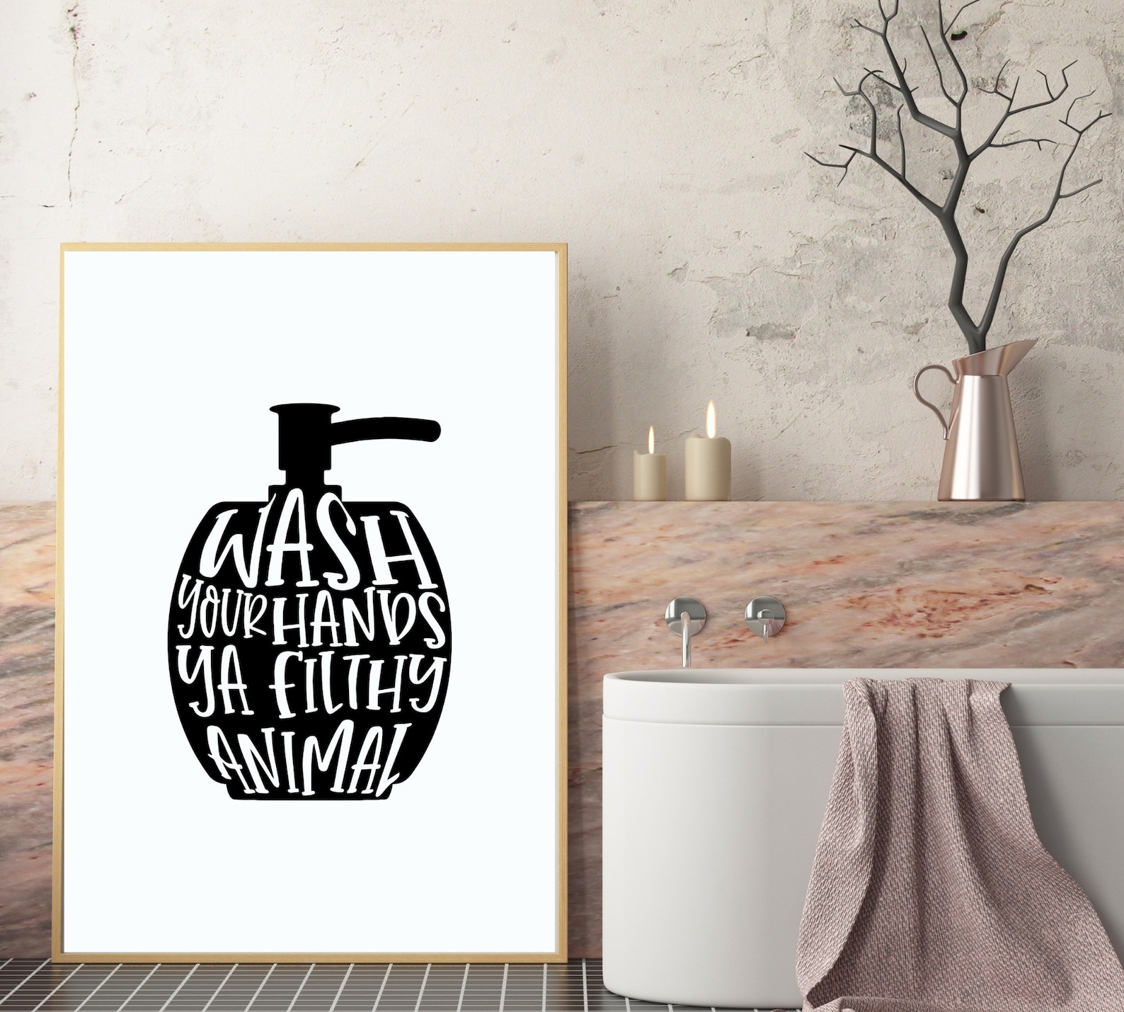Funny Bathroom Prints Black and White Bathroom Print - Etsy UK