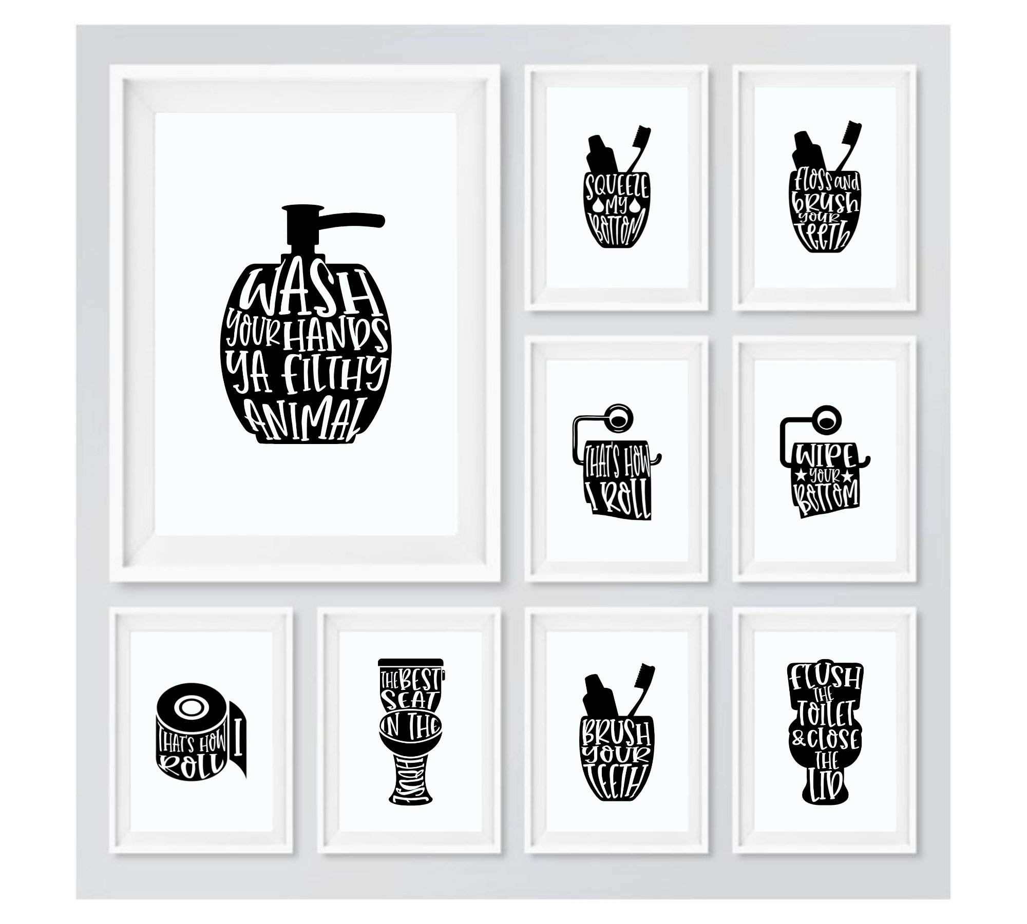Funny Bathroom Prints Black and White Bathroom Print Etsy UK