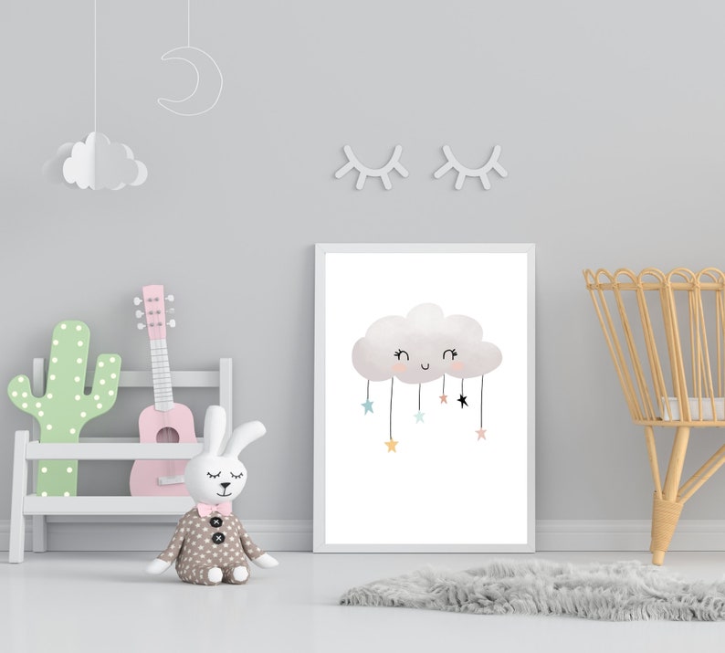 Set of 3 Personalised Rainbow Prints Nursery Wall Art Girls Etsy UK