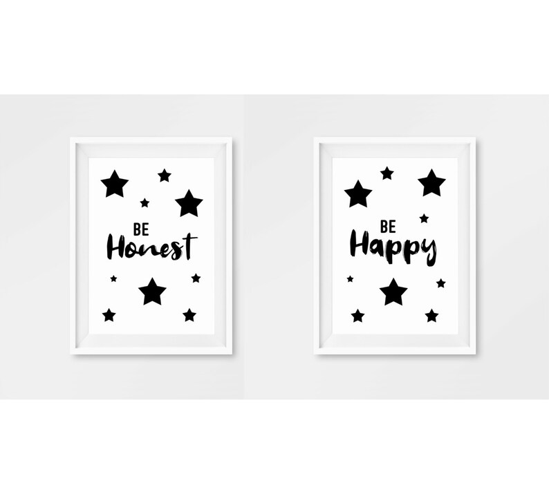 Nursery Prints Black and White Nursery Prints Star Prints Etsy UK