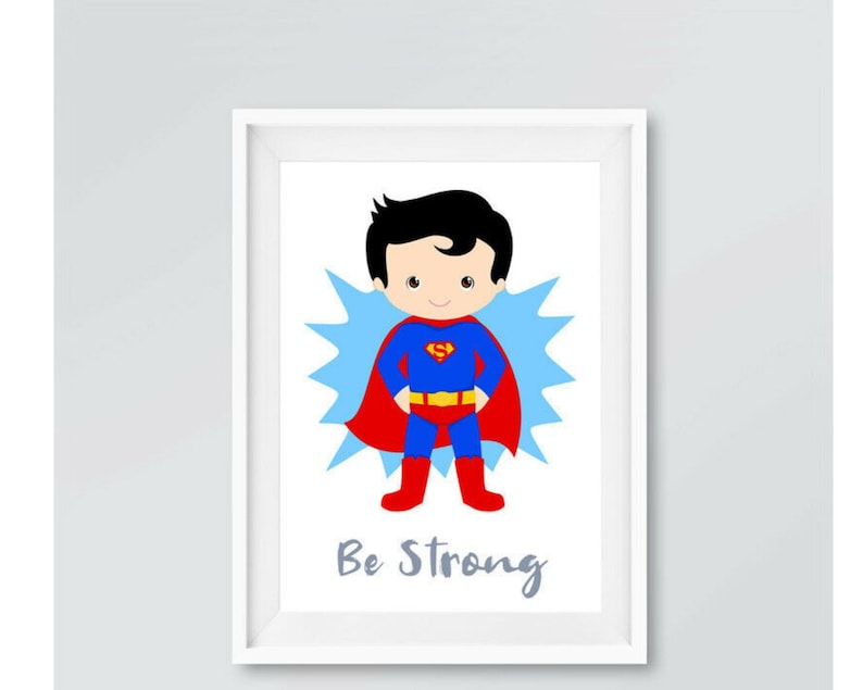 SET OF 4 Superhero Wall Art Superhero Prints Superheroes Etsy