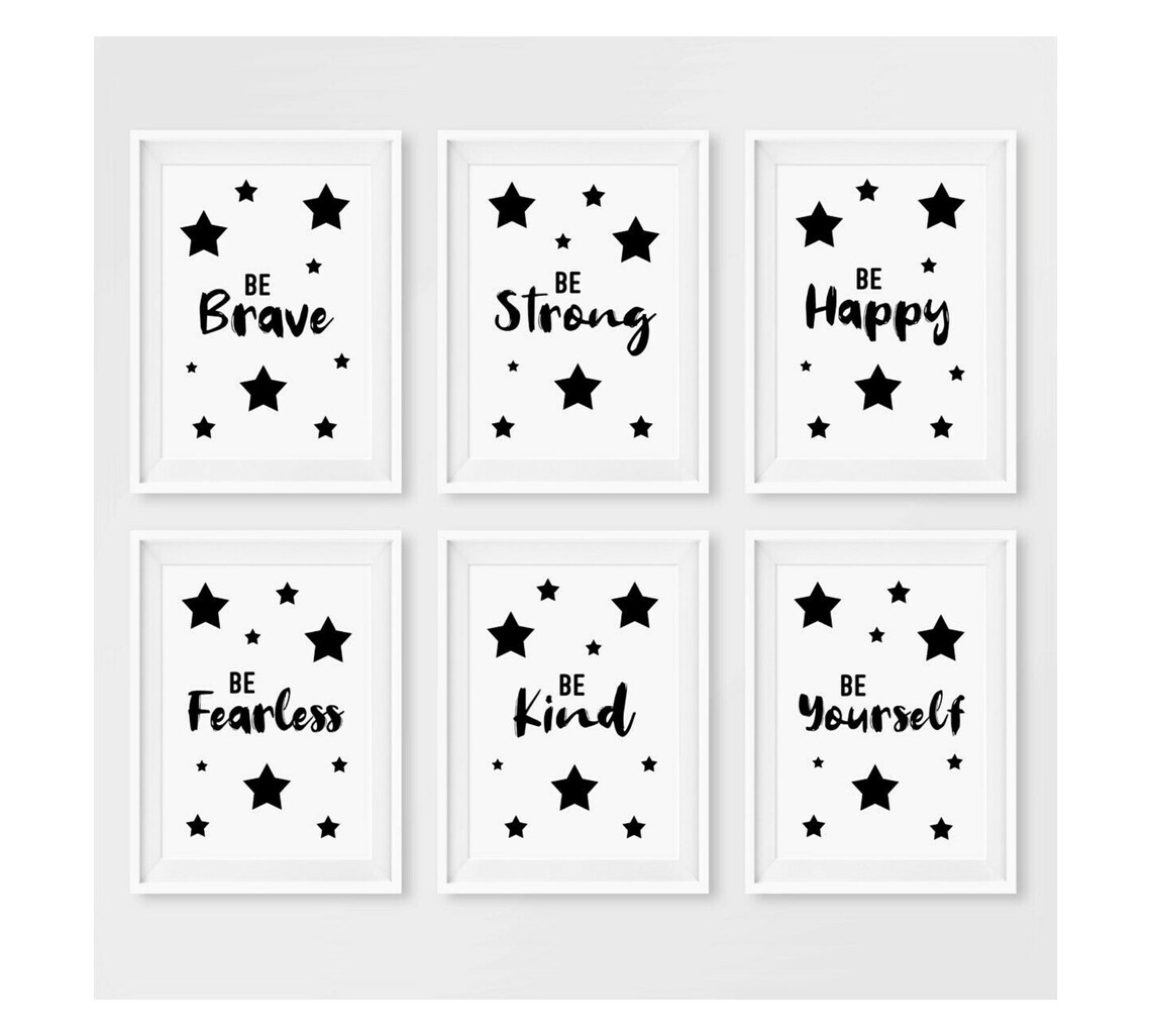 Nursery Prints Black and White Nursery Prints Star Prints Etsy UK