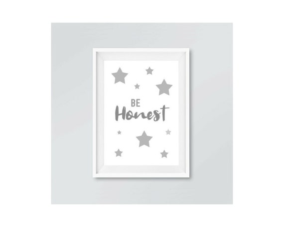 Neutral Grey Star Quote Prints Childrens Bedroom Nursery Decor Pictures Boy Girl