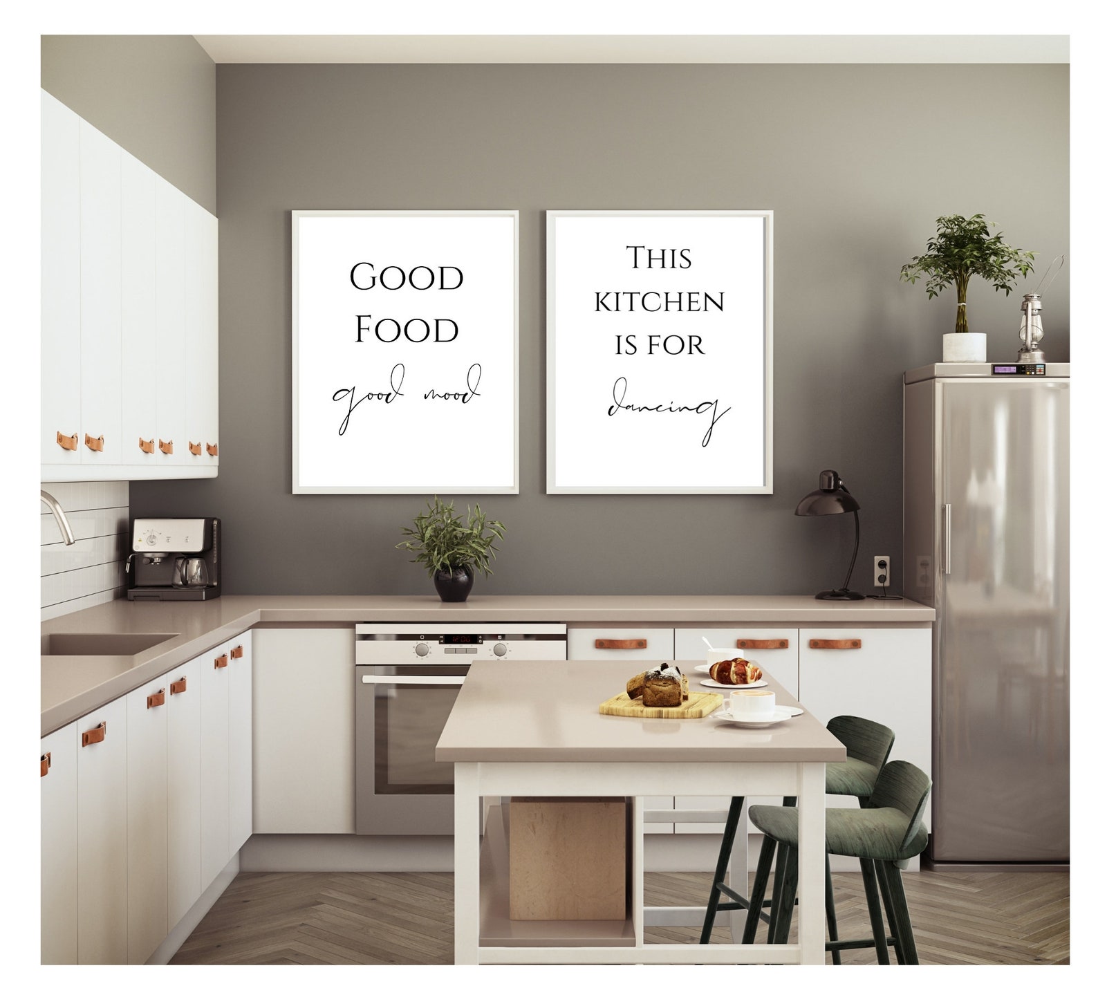 Kitchen Prints Kitchen Wall Art Black and White Kitchen Etsy UK