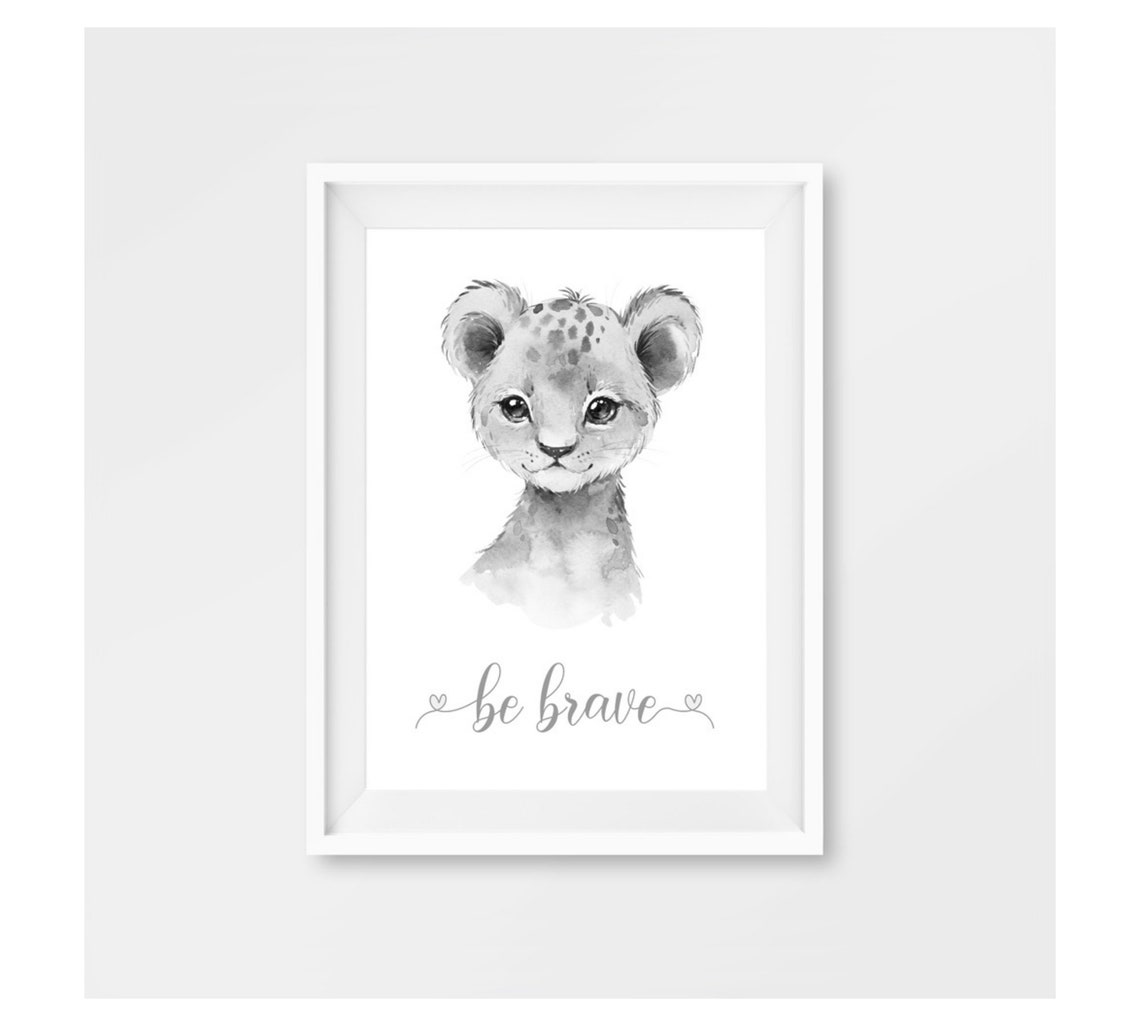 Nursery Prints Animal Prints Nursery Print Grey Safari Etsy