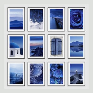 Imágenes azules Arte de pared azul Playa Impresiones en azul marino Sala de estar Pósteres de fotografía en azul, Impresiones para el dormitorio, Pósteres botánicos ELECCIÓN DE 13