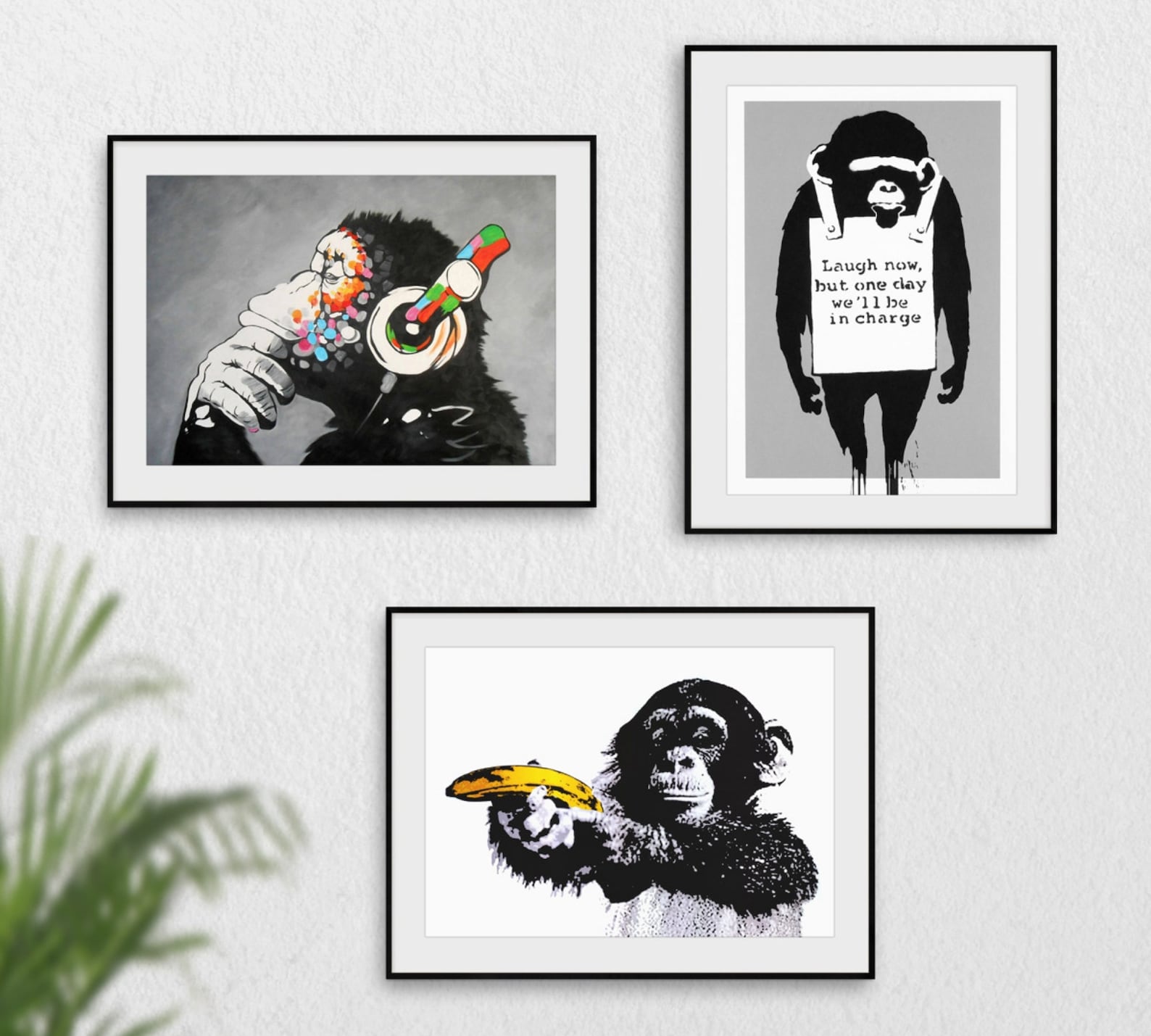 SET OF 3 Banksy Prints Banksy Wall Art Banksy Print Banksy Etsy UK