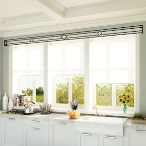 Decoración rústica del hogar, Valance decorativo, Valance long personalizado, Valances de tratamientos de ventanas, Cocina De Valance, Valance de ventana, Decoraciones de ventanas