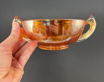 Vintage Marigold Carnival Glass Bonbon dish
