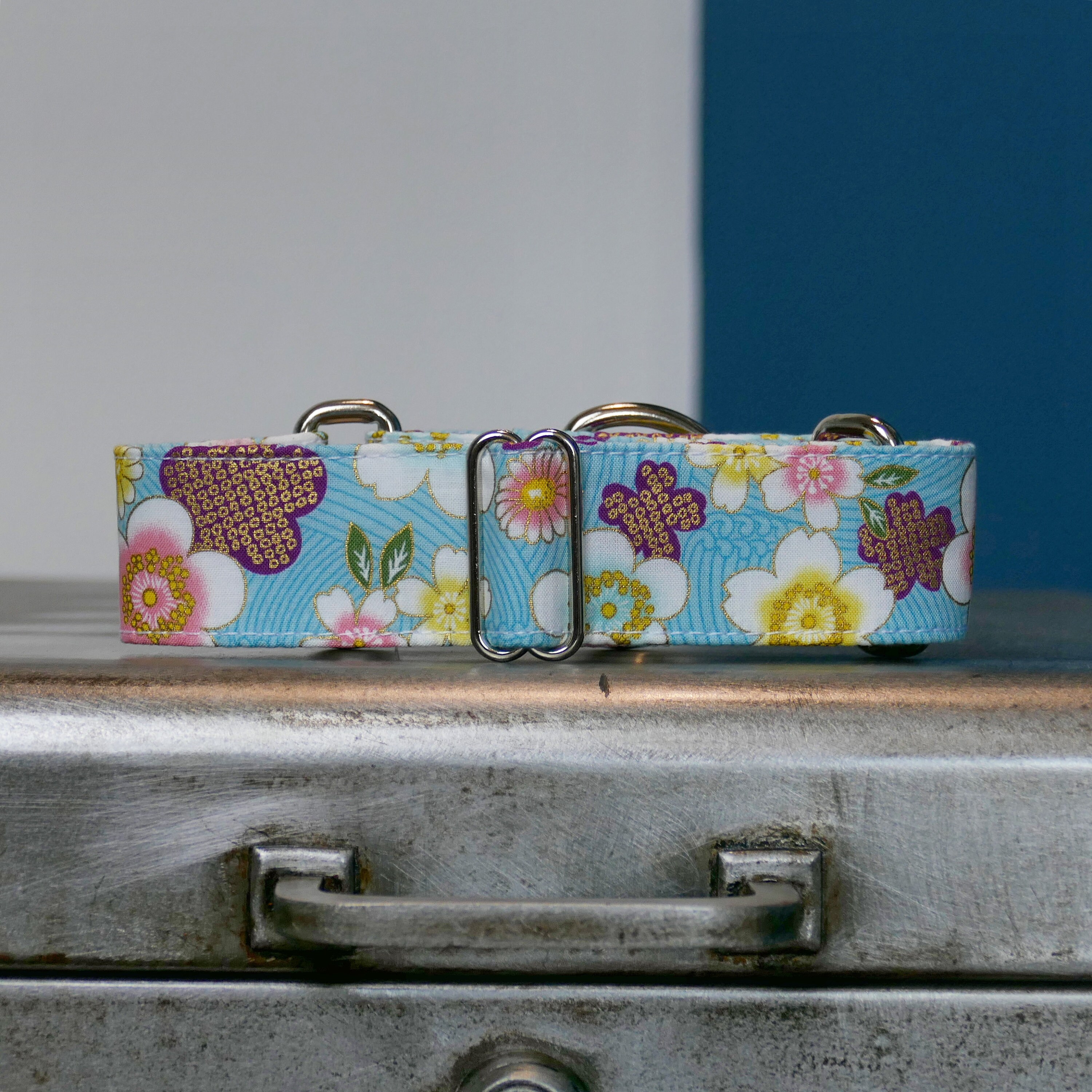 Collier Pour Chiens Réglable, Martingale ou Clip, Tissu Japonais, Lévrier, Galgo, Whippet, Greyhound