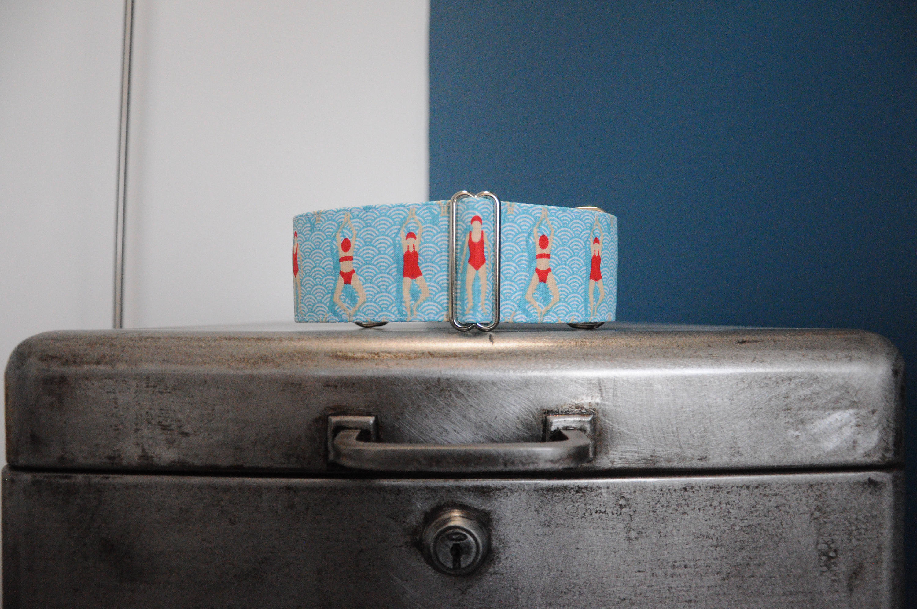 Collier Martingale Réglable Pour Chiens, Lévriers, Vague, Tissu Japonais, Lévrier, Galgo, Whippet, G